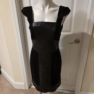 Antonio Melani Dress With Leather Trim Detail Size 6